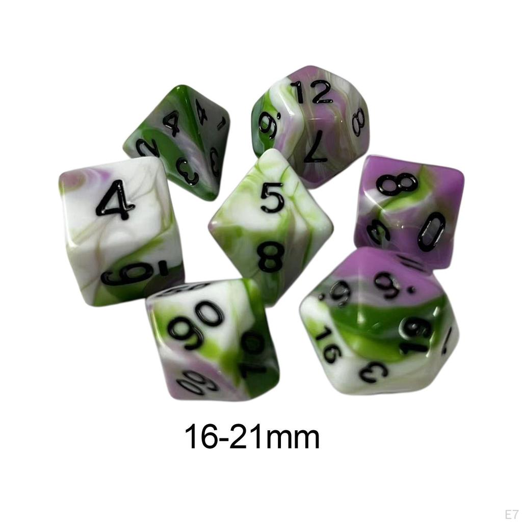 Набор из 7 кубиков для RPG, многогранные, 4 цвета, для кафе ролевых игр
