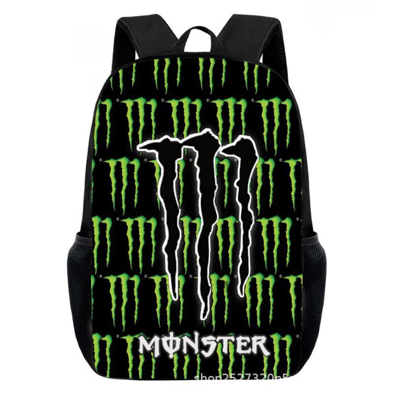 Monster Energy Kids Printed School Backpack 15 Inch Lightweight Breathable Spine Protection