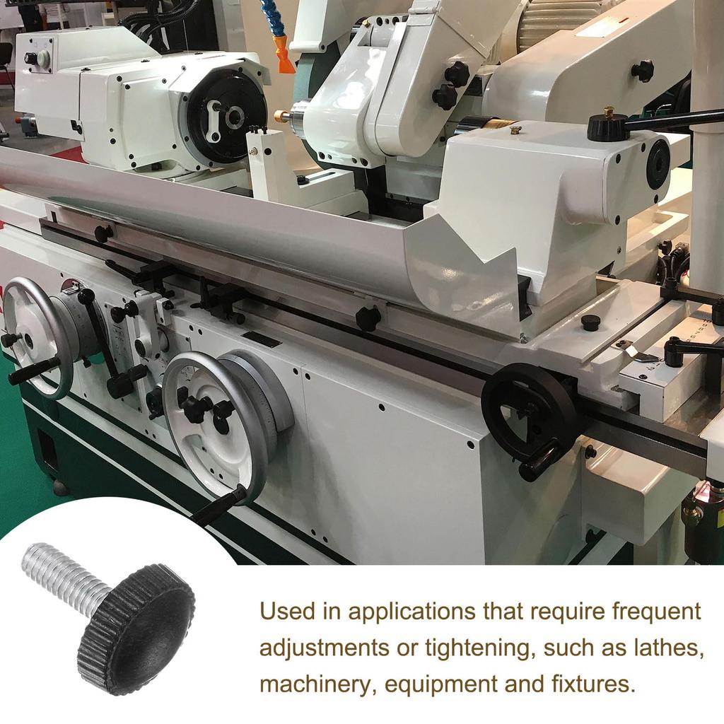 uxcell 20 шт. M4x14 мм Ручки с внутренней резьбой и нулевым зажимным винтом-барашком, пластиковая ручка, резьбовые шпильки, черные