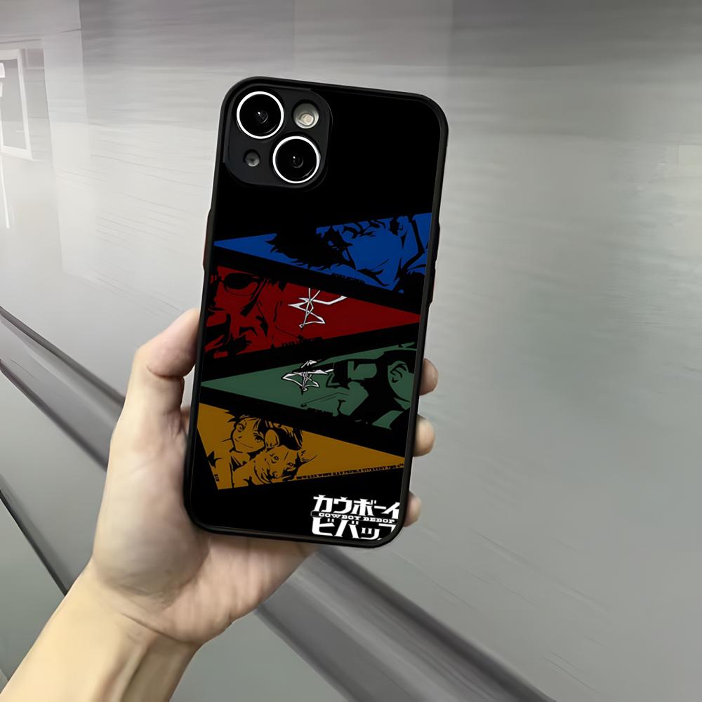 Anime Cool C-Cowboy B-Bebop Ins Phone Case For Iphone 17 16 15 14 13 12 Pro Max Xr Air Plus Skin Feel Black Hard Shell Cover
