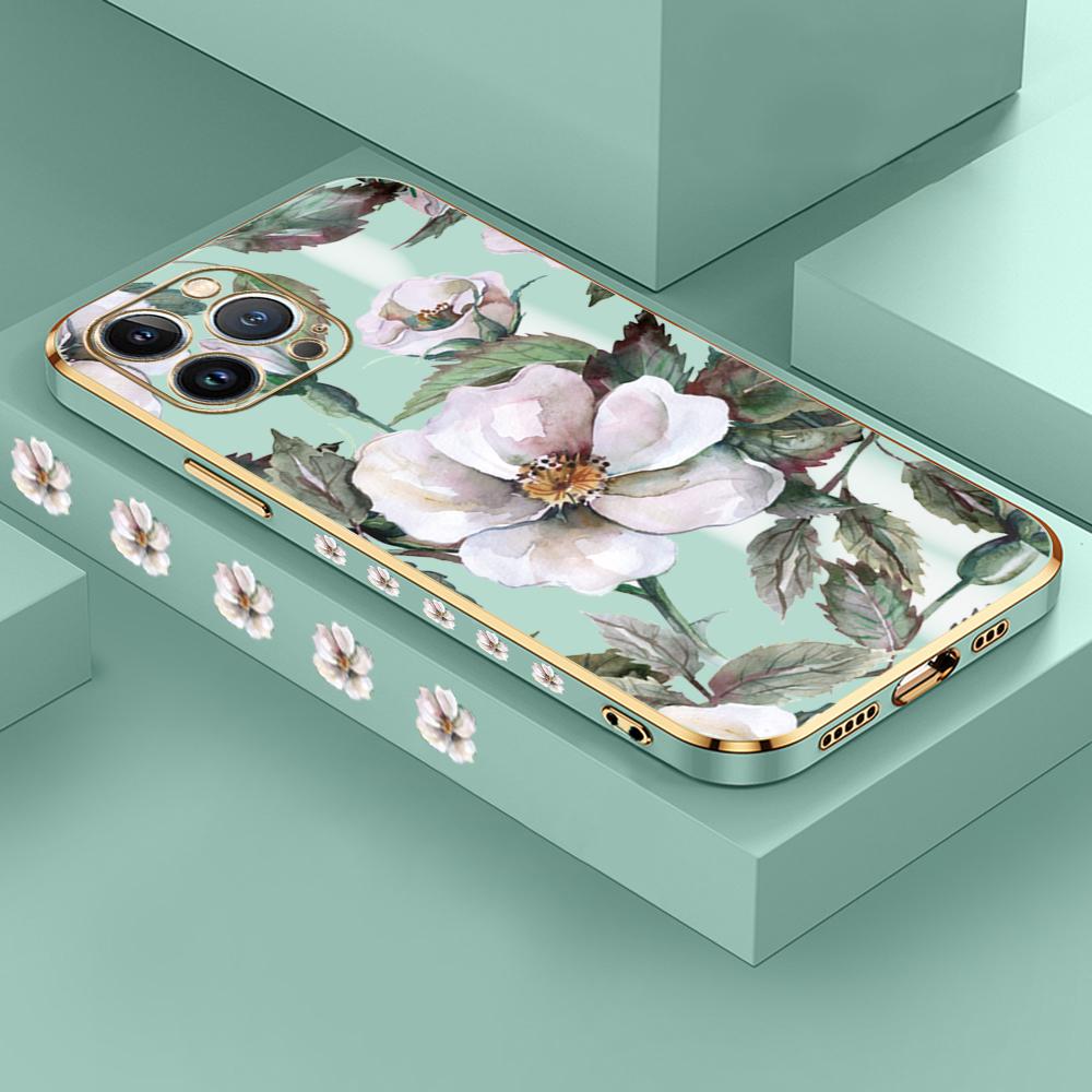 Роскошный чехол с цветочным покрытием для iPhone 11 12 13 14 Pro Max, милый чехол для телефона Samsung Galaxy A52 A12 A32 A52 Xiaomi Mi 11 Lite 5G NE Redmi Note 10