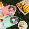 Rotating Snack Container with Lid Spinner Bundle Portable Candy Box for Kids Candy Table Melon Plate Sealed Snack Box for Home Office School Picnic