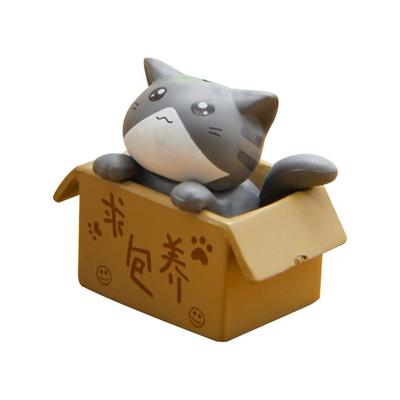 Kawaii Мини Кошка Украшение Котенок Коробка Статуэтка Подарок Для Детей Детское Украшение Игрушка Фигурки Главная Min G9B7