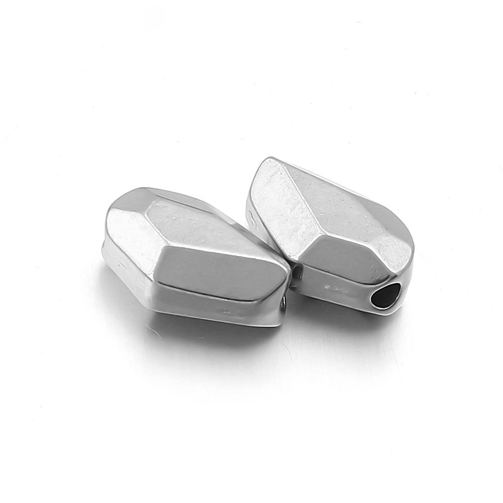 5-10pcs/lot Stainless Steel Spacer Beads Irregular Shape Big Hole Loose Bead For DIY Charms Bracelet Necklace Making Accessories