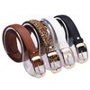 Fashion PU Leather Belts for Women Metal Pin Buckle Ladies Leopard Belt Jeans Pants Waistband