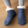 Couple Socks Fashion Pattern Keep Warm Washable Non Slip Knitting Floor Socks for Home