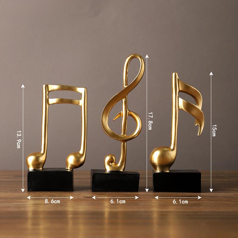Y Минималистичная смоляная скульптура музыкальной ноты Элегантный декор в виде скрипичного ключа для гостиной Современное художественное ремесло Идея для подарка Трендовый домашний декор