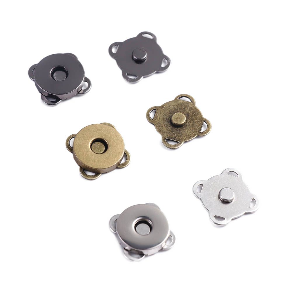 Creative Silvery For Bag,Wallet,Notebook Making Metal Clasp Closures Sewing Buttons Snaps DIY Accessories Adsorption Buckle