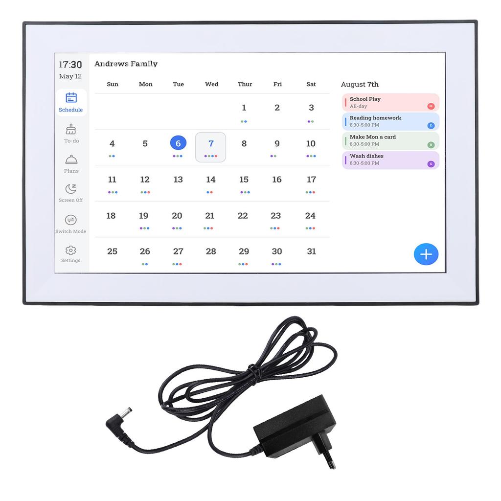 15,6-дюймовый цифровой календарь, график домашних обязанностей, WIFI, электронный календарь, умный семейный планировщик, интерактивный дисплей с сенсорным экраном