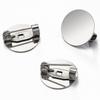 10pcs Stainless Steel Brooch Base Round Blank Flat Tray Cameo Settings Charms for Jewelry Making DIY Findings