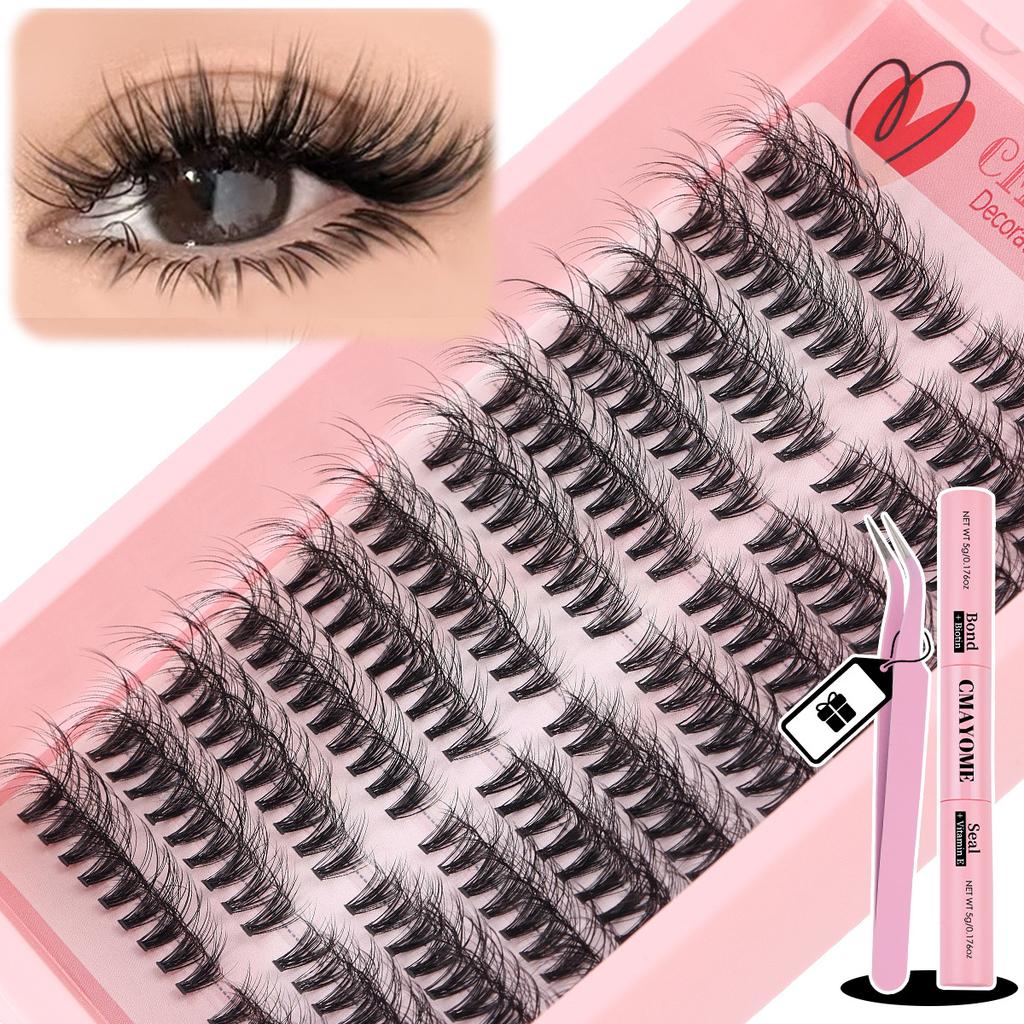 Soft & Natural Segmented False Eyelashes - C Curl, Subtle European/American Style. Choose Your Look for a Big Eye Effect.