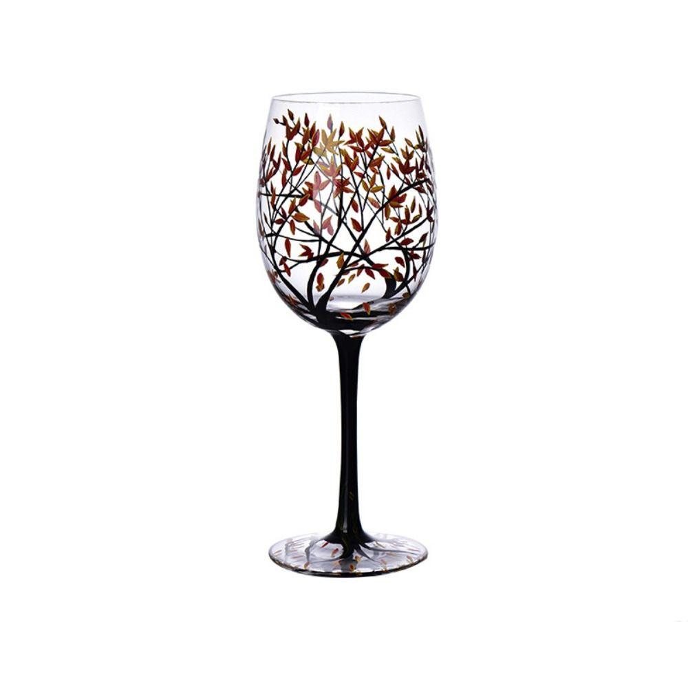 Colorful Seasons Glass Cup Goblet Champagne Cup Four Seasons Tree Wine Glasses  Home Decor
