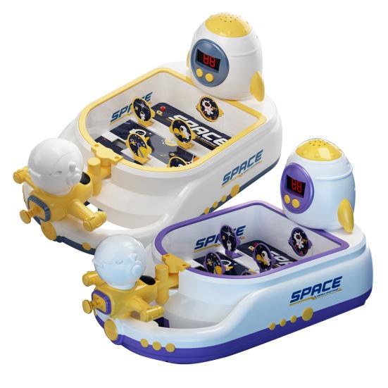 Детский настольный пинбольный автомат с табло для подсчета очков Космическая станция Портативная обучающая настольная игра-стрелялка