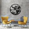 1pc Highland Cow Metal Wall Decor Texas Longhorn Cattle Artwork Animal Wall Art Sticker Interior Living Room/Home Decoration