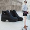 2024 осень и зима новые однотонные ботинки Martin большого размера водонепроницаемые женские кожаные ботинки женская обувь