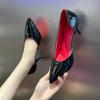 Sexy Red Bottom High Heels for Ladies Women Pumps Stiletto Pointed Toe Shoes Women Nightclub Prom Party Shoes Zapatos De Mujer