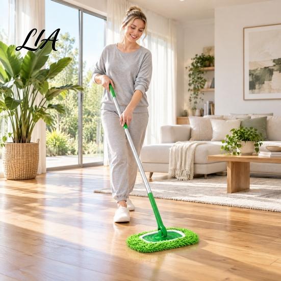 Hardwood Floor Cleaning Supplies Microfiber Chenille Mop Pad, Washable Reusable Replacement Cover, Elastic Absorbent Refills Design Mopping