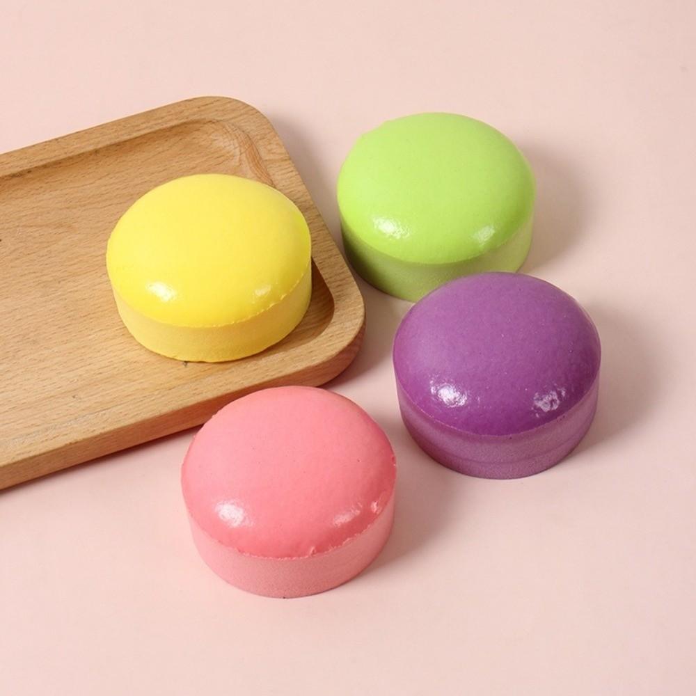 Super Soft Simulation Bread Squeeze Toys Round Toast Fidget Toy Bread Squishy Toy Office Desk Toy