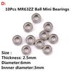 10pcs 625ZZ 693ZZ MR105-2RS MR63ZZ 608RS MR83 MR105ZZ 681ZZ Miniature Ball Bearings Metal Micro Bearing