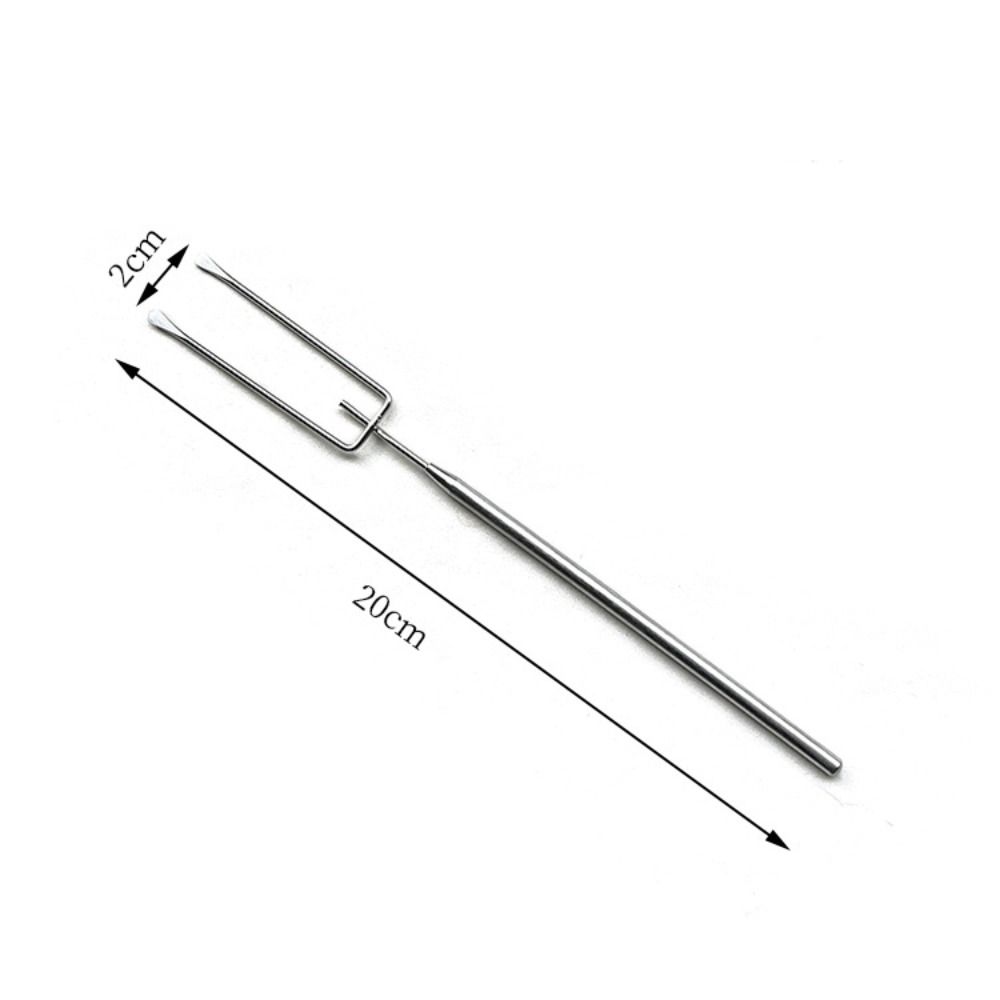 Вилка для погружения шоколада из нержавеющей стали, серебряная вилка для фондю с сыром неправильной формы, длинная ручка, нержавеющий инструмент для погружения шоколада