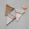 White Linen Jute Pennant Banner for Christmas Wedding Party Decoration