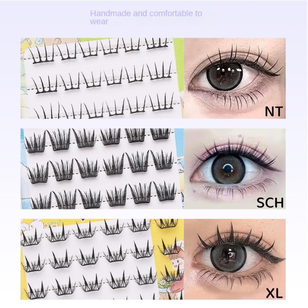 Накладные ресницы сегментами DIY Разные стили Накладные ресницы Модные пучки ресниц Мужчины