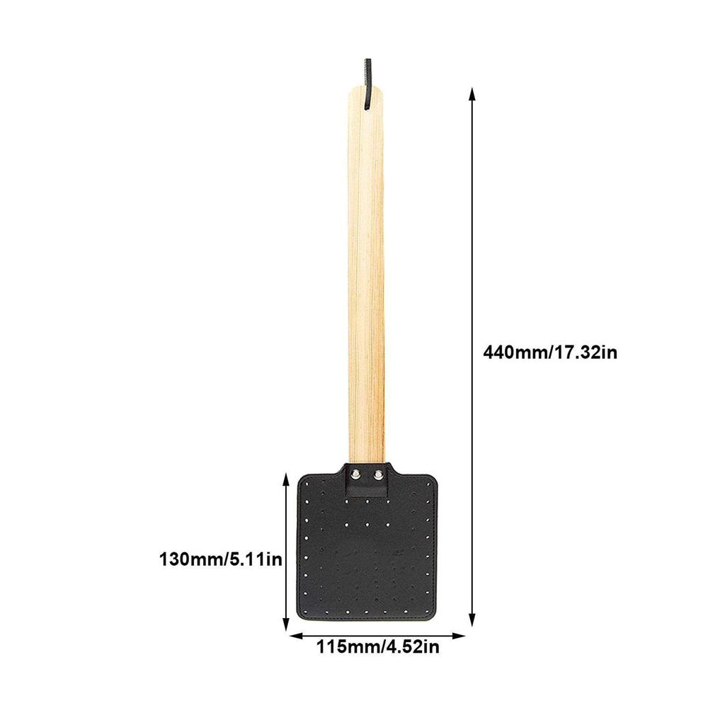 Премиальная ручная мухобойка Надежная кожаная мухобойка с прочной ручкой из бука для общежития, дома