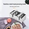 Профессиональный пресс для мяса из нержавеющей стали, 1 кг, для бургеров, бекона, котлет. Кухонный инструмент. Включает марлю.