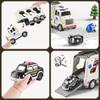 Ambulance 5 In 1 Truck Toys For 3 4 5 6 Years Old Boys Toddlers Kids Carrier Fire Trucks Cars For Boy Toys Birthday Gift Trucks