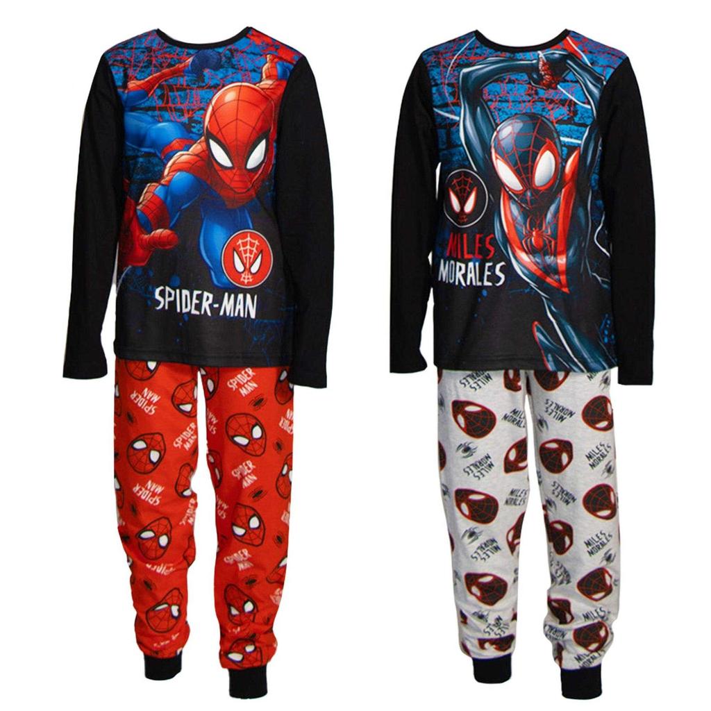 Spider-Man: Miles Morales Childrens/Kids Logo Long Pyjama Set (Pack of 2)