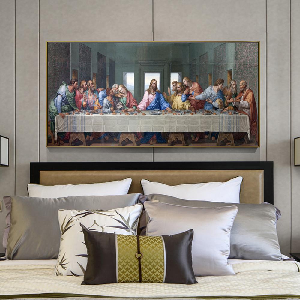 Last Supper Reproductions Canvas Painting Christian Posters and Prints Street Wall Art Pictures Living Room Home Decor No Frame