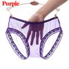 Women's Sexy Underwear Mesh Briefs Lingerie See Through Lace Knickers Sheer Panties Undergarments