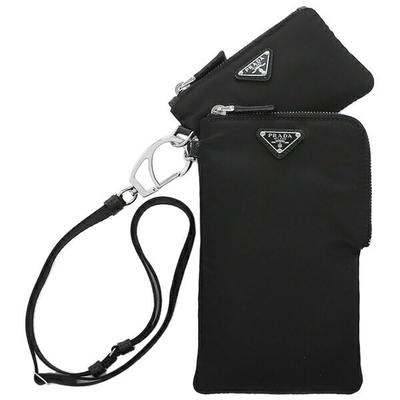 Ремешок для сумки Renylon Логотип-треугольник Черный 2TT091 2DMI F0002 [Prada] [Prada] Мужской Женский [Товар]