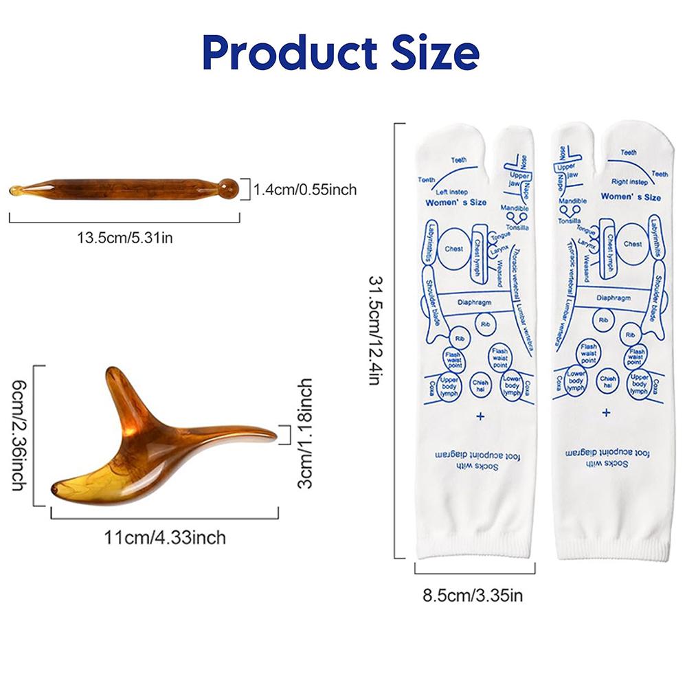 Носки для массажа ног Носки для рефлексологии стоп с массажными инструментами(Женщины - Маленький)