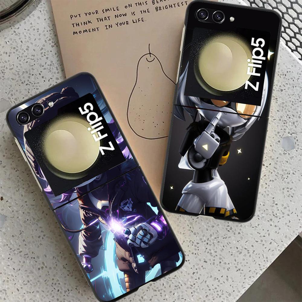 Game M-Murder D-Drones Black Phone Case For Samsung ZFlip7 ZFlip6 ZFlip5 ZFlip4 ZFlip3 5G Hard Protective Galaxy Z Flip 3 4 5 6
