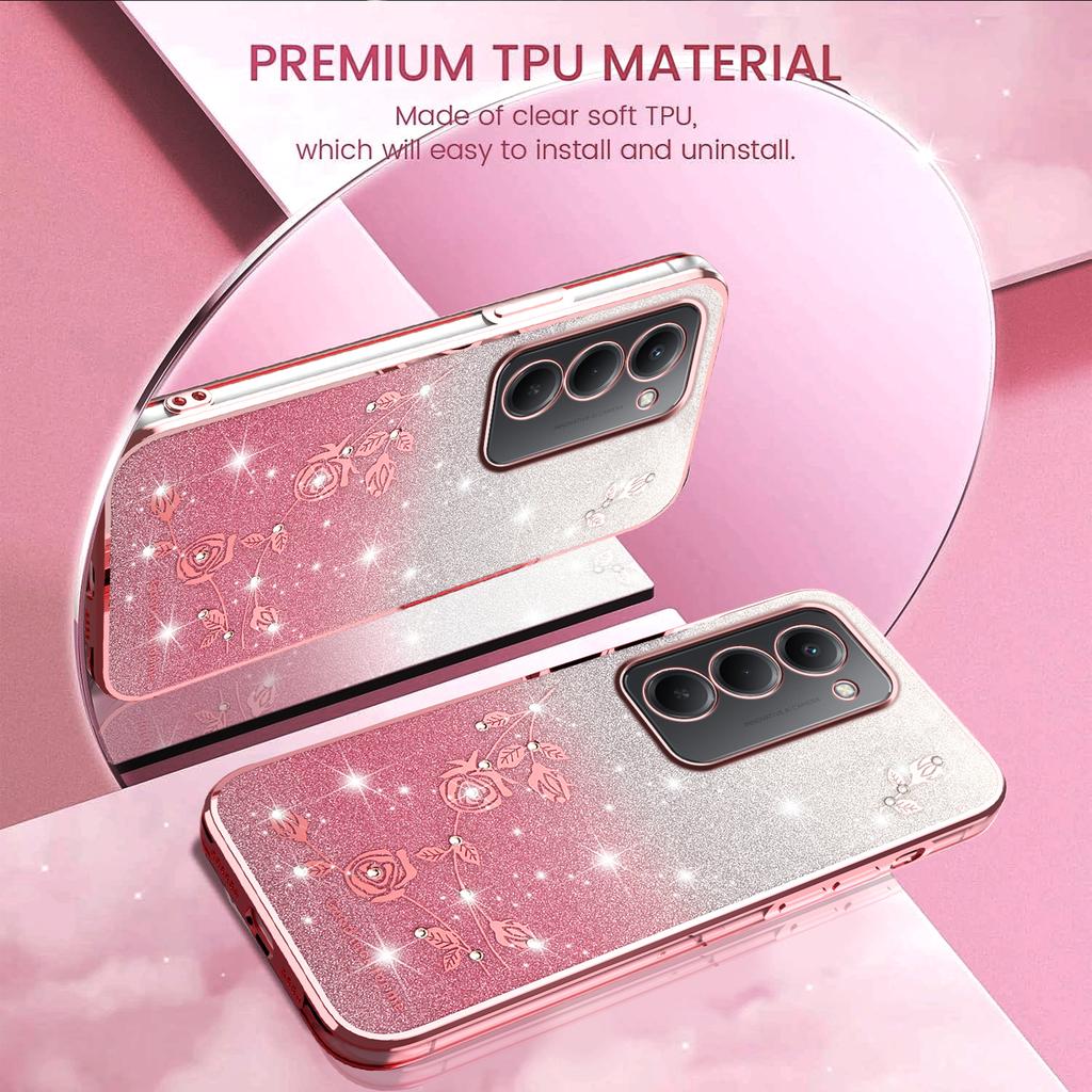 Для Xiaomi Redmi 15 4G (США) (171 мм) Чехол Цветок TPU Гибкий Градиентный Чехол для Телефона