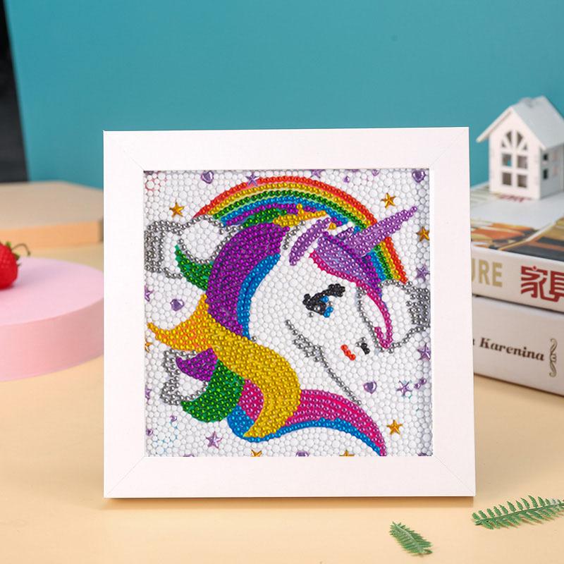 Новая DIY Алмазная Живопись Фоторамка из Массива Дерева Шкатулка Алмазная Наклейка Сова Мультяшная Ручная Алмазная Живопись