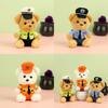 Whimsical Teddy Bear Plush Police Character Keychain For Car And Motorcycle