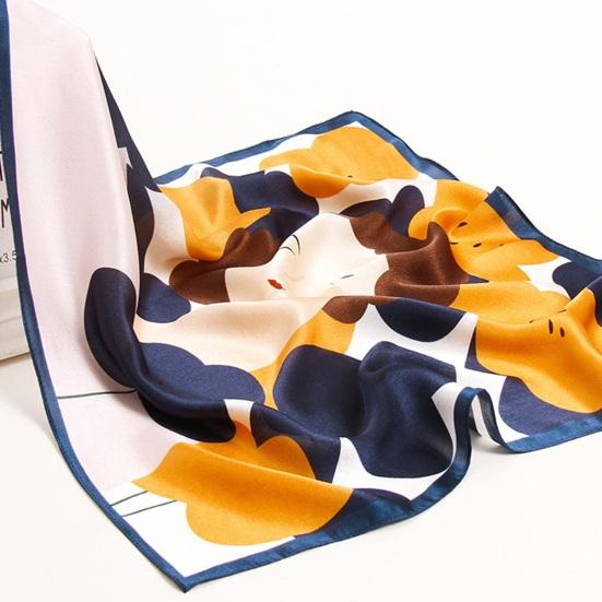 Silk Scarf for Women Soft Breathable Fashionable Neck Collar with Colorful Print Perfect for Parties Commutes