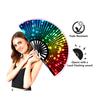 1 шт. китайский японский градиентный светоотражающий складной веер музыкальный фестиваль рейв веер 33 см большой