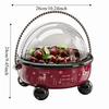 Large Capacity Drain Fruit Serving Plate High Feet Flip Cover Table Fruit Tray Plastic with Handle Snack Tray Candy