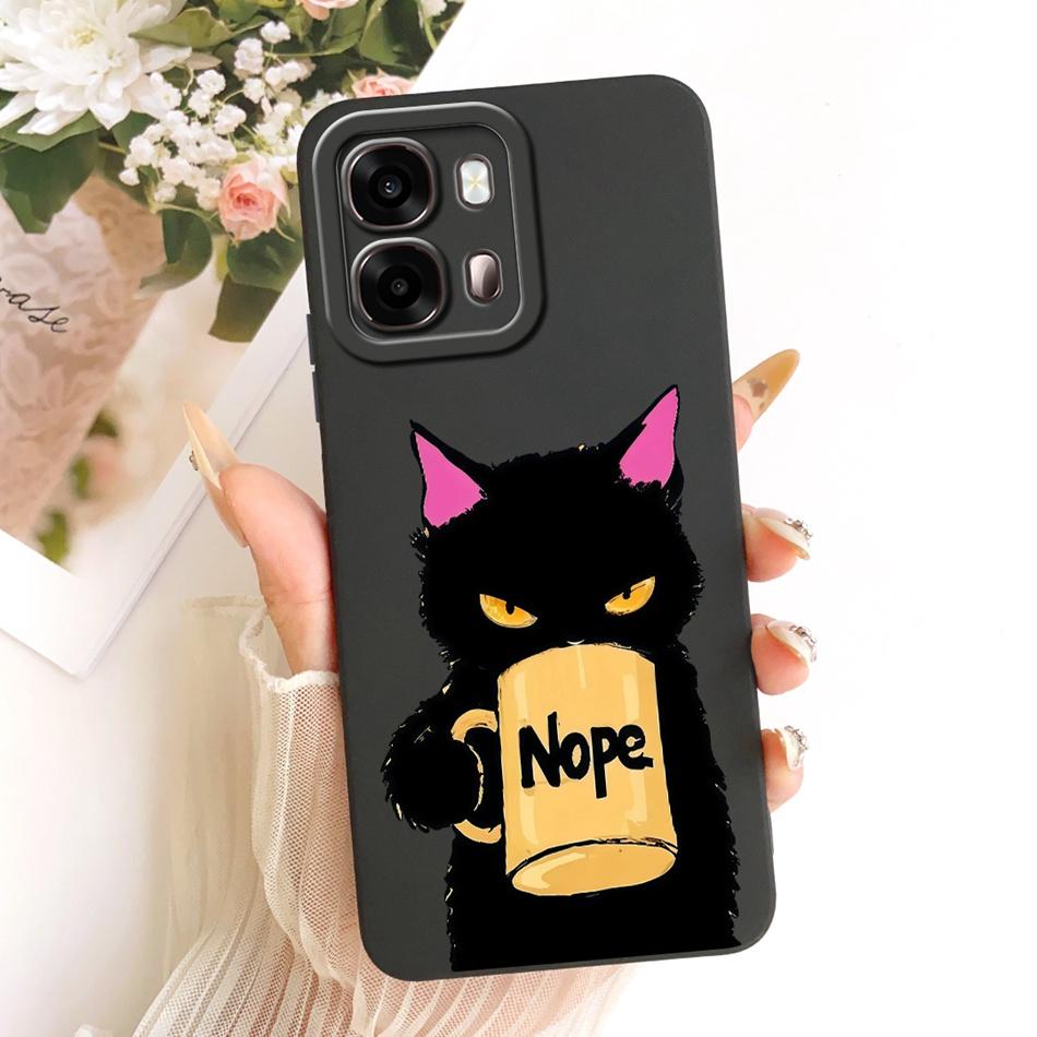 For Oppo A6s CPH2789 Cute Cat Flower Cartoon Phone Case For Oppo A6s 4G CPH2815 OppoA6s A 6S 5G Soft Silicone Covers Bumpers
