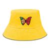 Bucket Hat With Butterfly Flag of Portugal Print , Patriotic Sun Cap Unisex Fashion Solid Color Beach Hat