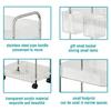 Acrylic Trolley Storage Rack TransparentMultilayer Rolling Cart with Removable Baskets Cosmetics Snack Storage Shelf Bookshelf