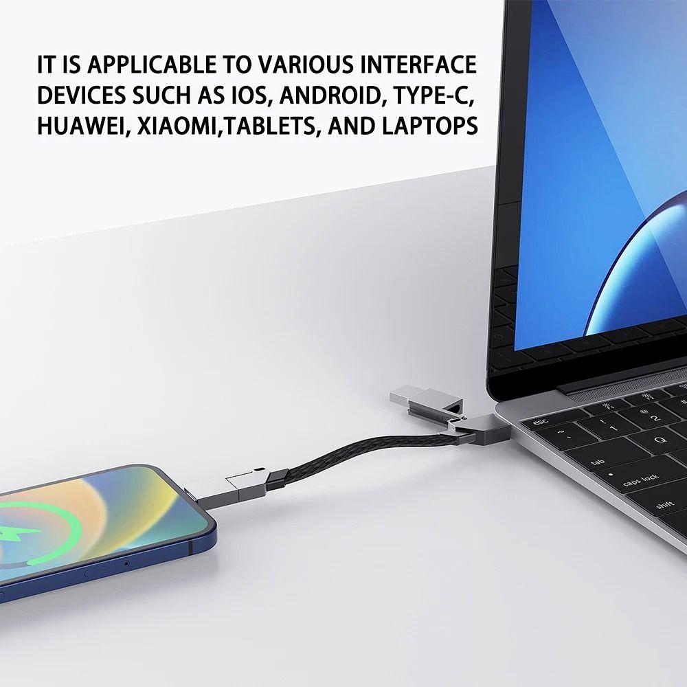 4 In 1 Multi Connectors Cable Fast Charger Charger Cord Multifunction Multi Charging Cable Short