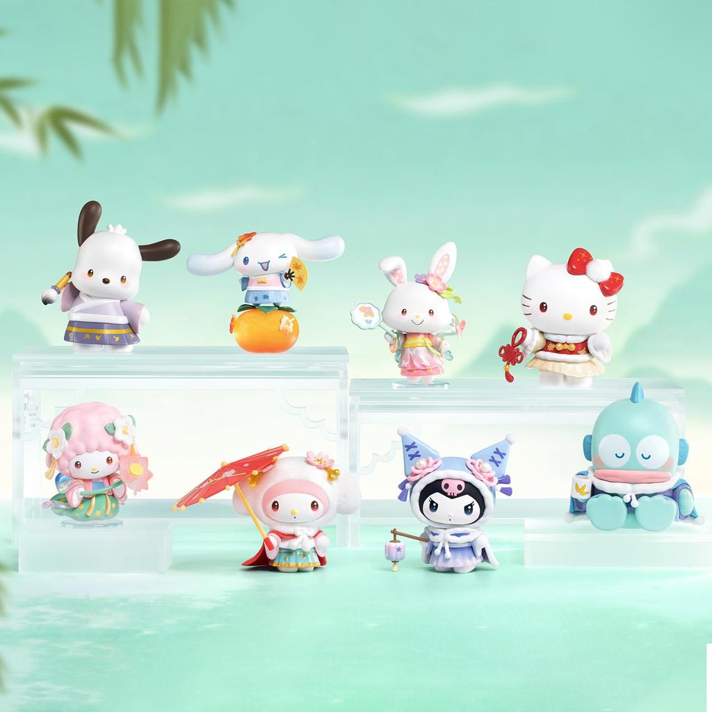 ЛУЧШАЯ ИГРУШКА Sanrio Великолепные костюмы серии «Четыре сезона» Фигурка-гачапон в слепой коробке из мягкого винила ПВХ Подарок на день рождения Китти Куроми Синамонролл Май