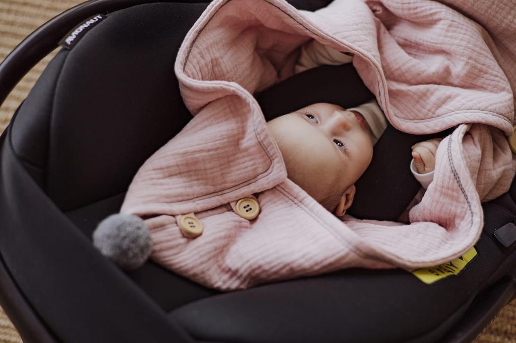 Muslin Wrap/Blanket For Car Seat Grey