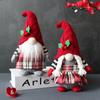 CuteBraided Faceless Doll Plaid Hooded Forest Old Man Doll Home Plush Desktop Ornaments