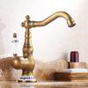 Kitchen Basin Faucet Bath Kitchen Sink Faucets Antique Brass Single Handle Kitchen Deck Mounted Hot and Cold Water Mixer Basin Sink Taps