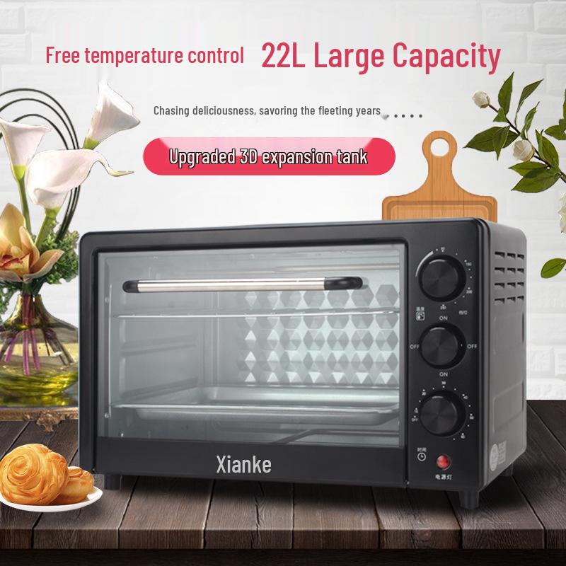 SINKO 22L Electric Countertop Oven: Automatic, Large Capacity, Multifunctional Baking and Cake Oven for Home Use